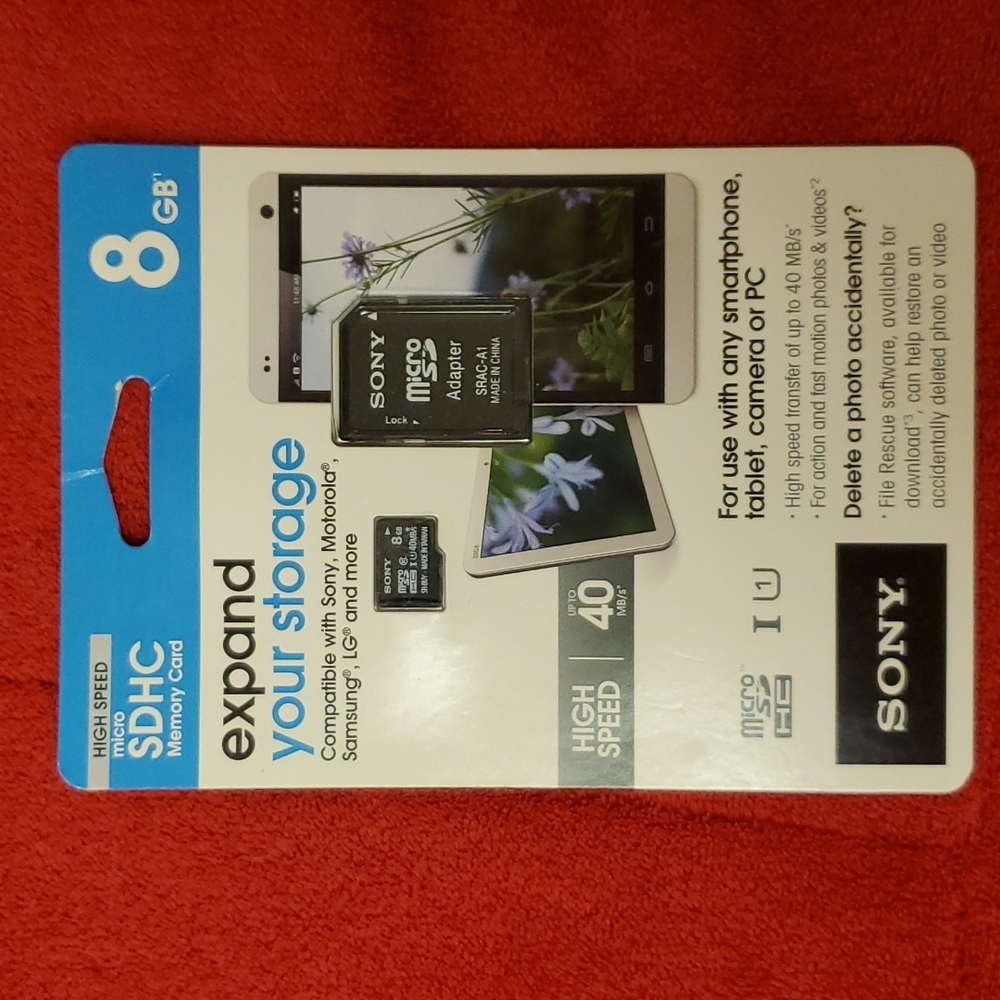8 GB SONY SDHC Micro Memory card